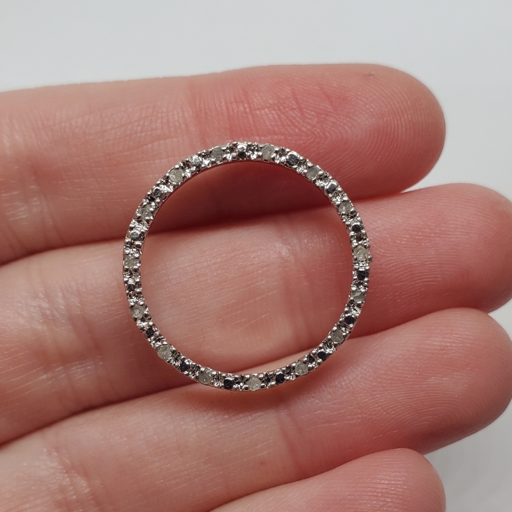 Sterling Silver Diamond Circle Of Life Pendant